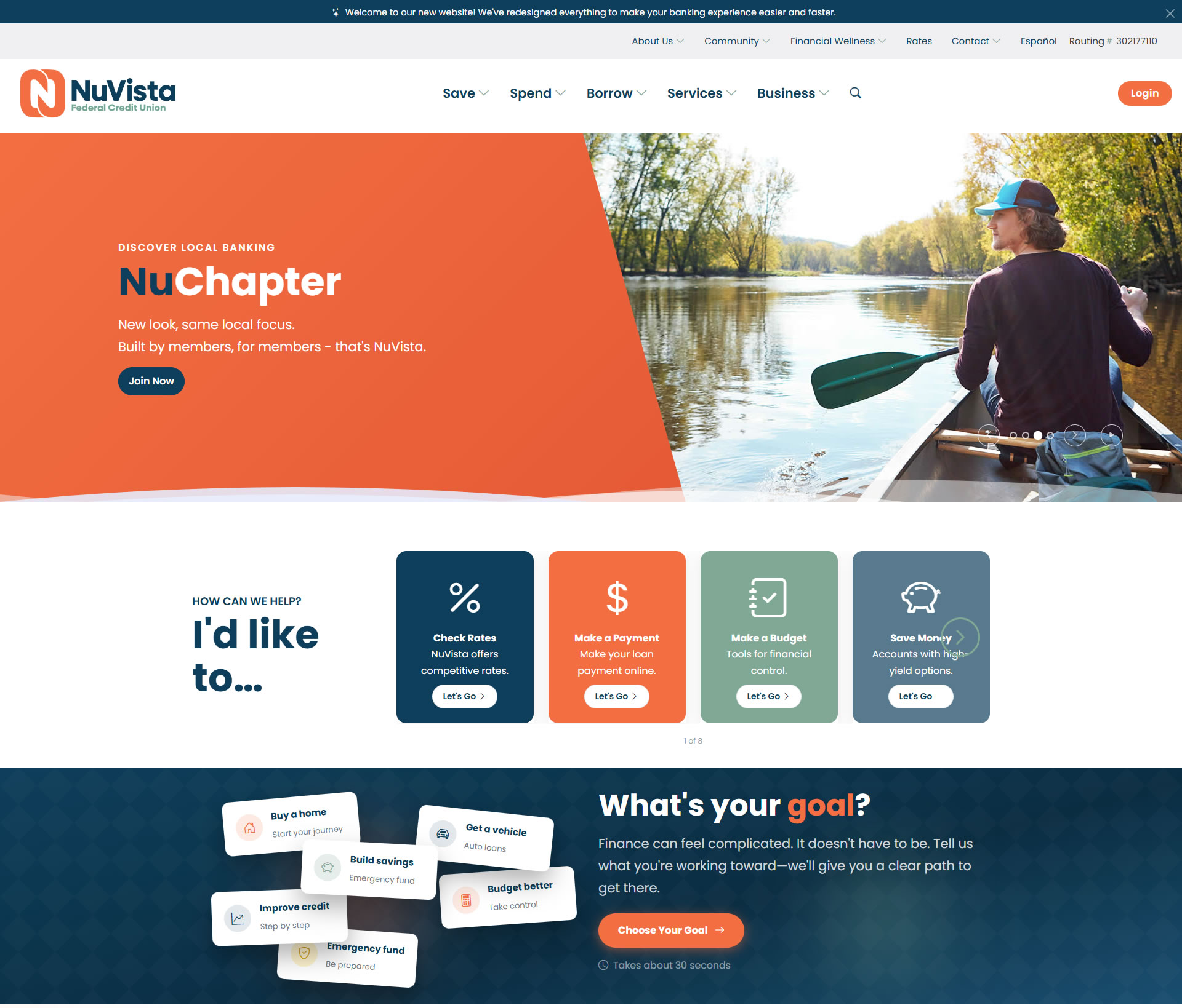 NuVista Federal Credit Union website