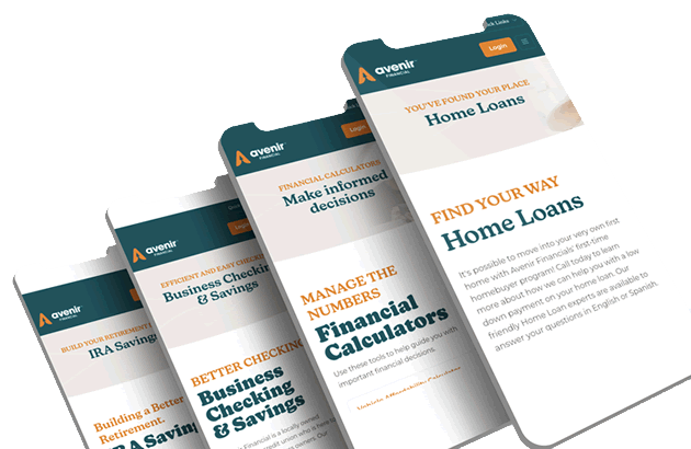 Avenir Financial website redesign