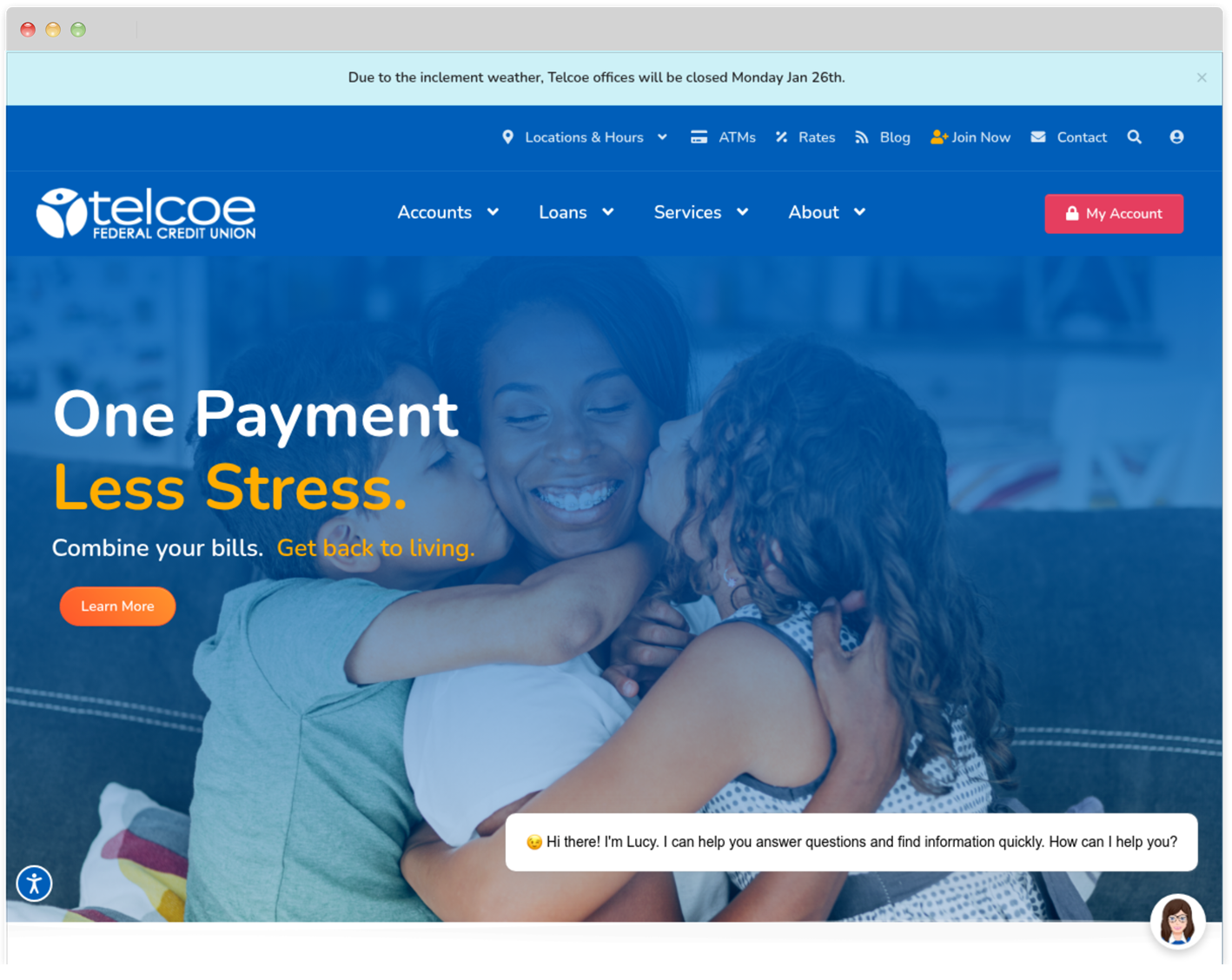 Telcoe Federal Credit Union website